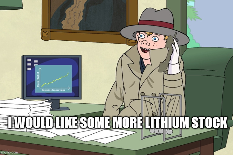 Vincent Adultman Office | I WOULD LIKE SOME MORE LITHIUM STOCK | image tagged in vincent adultman office,ASX_Bets | made w/ Imgflip meme maker