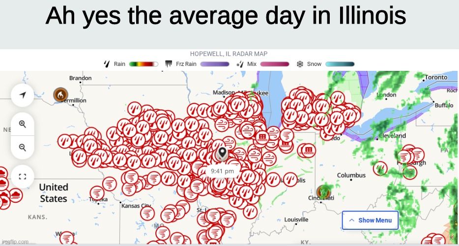 Ah yes the average day in Illinois | image tagged in crusader,illinois | made w/ Imgflip meme maker