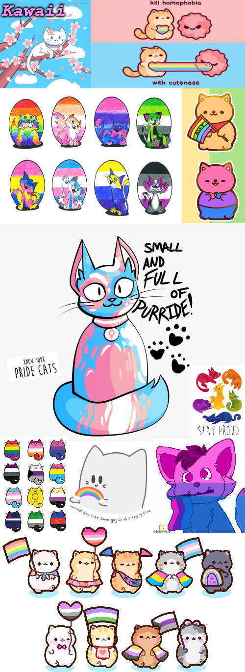 High Quality more pride catz except you guys finally got the short one Blank Meme Template