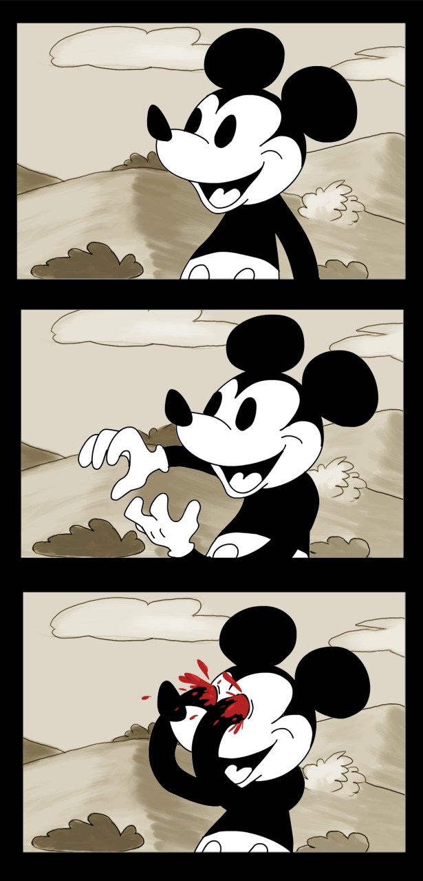 High Quality Mickey Mouse Unsee Blank Meme Template