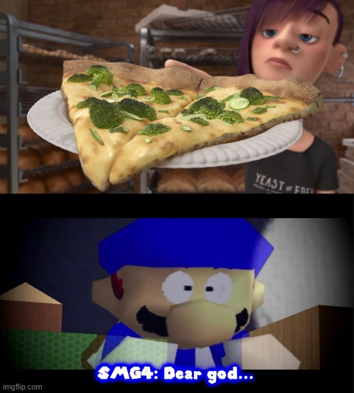 image tagged in congratulations you ruined inside out broccoli pizza anger,dear god | made w/ Imgflip meme maker