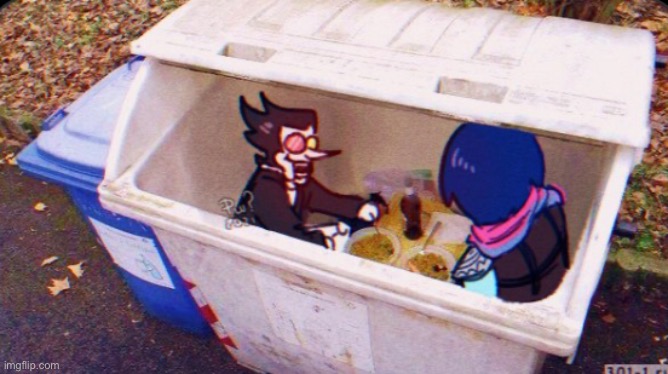 these idiots are in my trash | image tagged in help | made w/ Imgflip meme maker