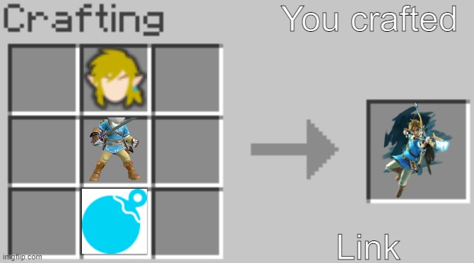 How to craft Link meme | You crafted; Link | image tagged in synthesis,meme,link,minecraft,lol | made w/ Imgflip meme maker