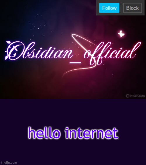 Obsidian 3.14 | hello internet | image tagged in obsidian 3 14 | made w/ Imgflip meme maker