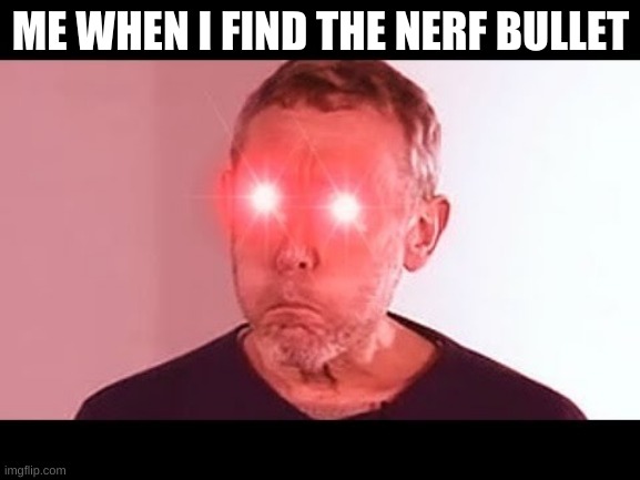 nerf bullet has been found! | ME WHEN I FIND THE NERF BULLET | image tagged in nani | made w/ Imgflip meme maker