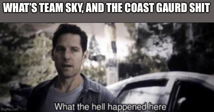 Decided to check on the stream, if you don’t know, I created this stream | WHAT’S TEAM SKY, AND THE COAST GAURD SHIT | image tagged in what the hell happened here | made w/ Imgflip meme maker
