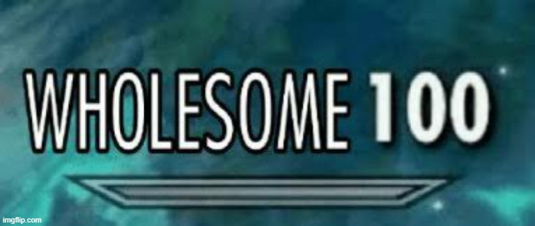 Wholesome 100 | image tagged in wholesome 100 | made w/ Imgflip meme maker