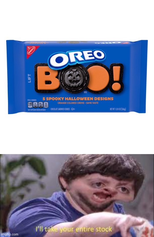 The perfect spooktober treat | image tagged in oreo,spooktober | made w/ Imgflip meme maker