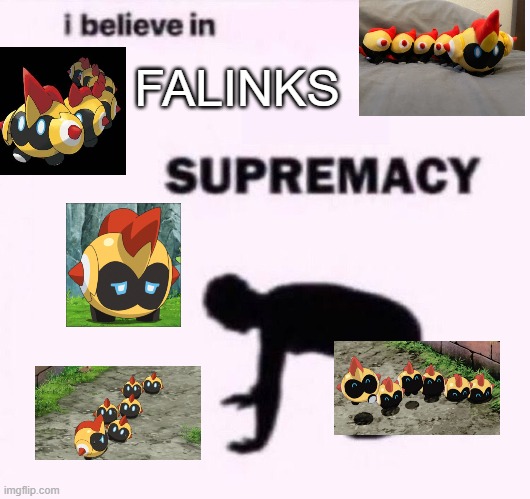 Falinks Supremacy | FALINKS | image tagged in i belive in supermacy,falinks,pokemon,cute | made w/ Imgflip meme maker