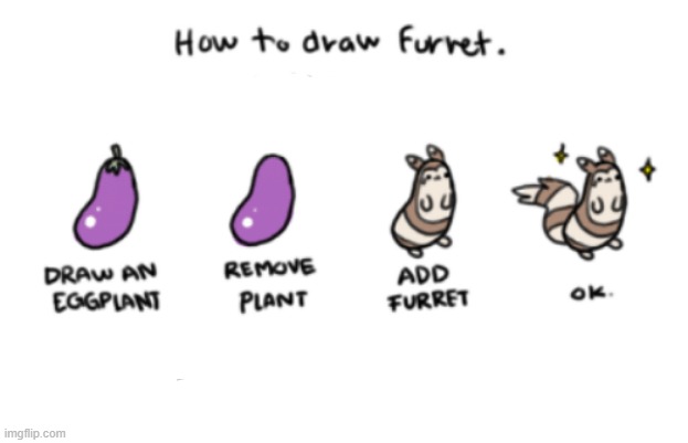 lil drawing tutorial lol | image tagged in how to draw a furret | made w/ Imgflip meme maker