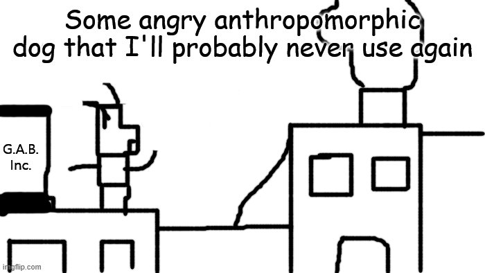 TRANSPARENT | Some angry anthropomorphic dog that I'll probably never use again; G.A.B. Inc. | image tagged in transparent,oc | made w/ Imgflip meme maker