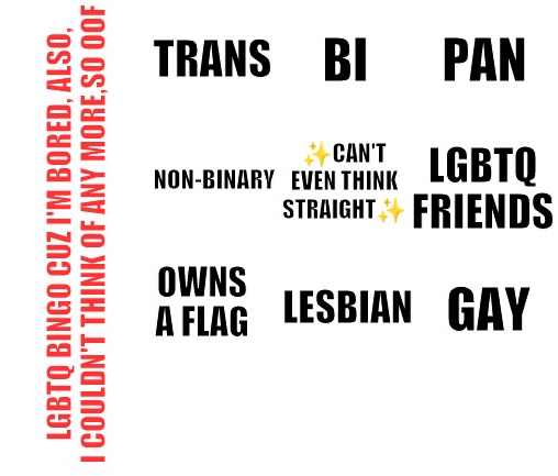 LGBTQ bingo Blank Meme Template