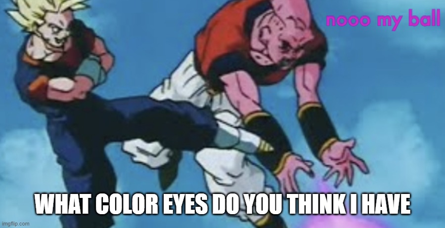 ball | WHAT COLOR EYES DO YOU THINK I HAVE | image tagged in ball | made w/ Imgflip meme maker