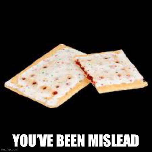 poptart | YOU’VE BEEN MISLEAD | image tagged in poptart | made w/ Imgflip meme maker