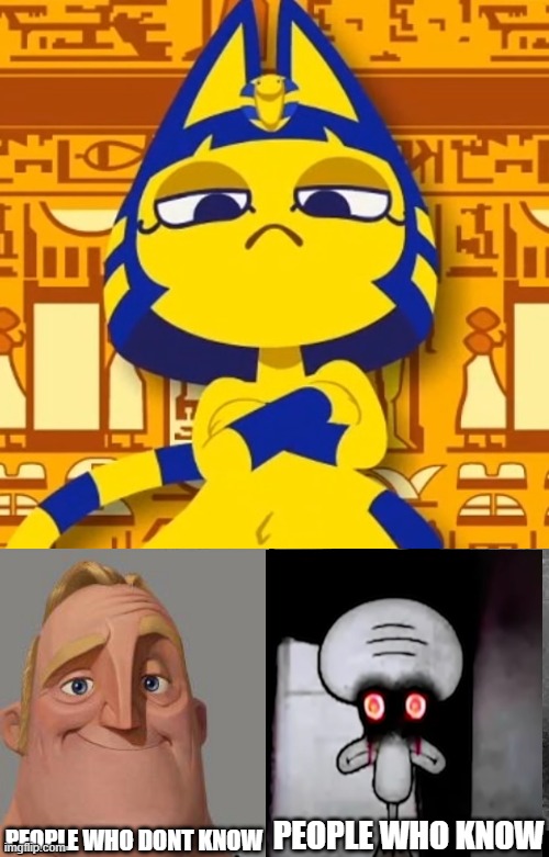 PEOPLE WHO DONT KNOW; PEOPLE WHO KNOW | image tagged in zone ankha,traumatized mr incredible | made w/ Imgflip meme maker