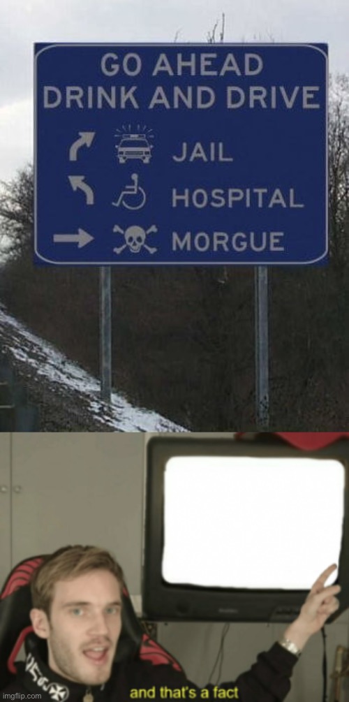 Best road sign | image tagged in and that's a fact,road signs,so true | made w/ Imgflip meme maker