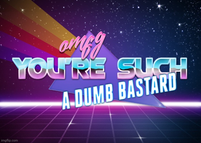 omfg you're such a dumb bastard | image tagged in omfg you're such a dumb bastard | made w/ Imgflip meme maker
