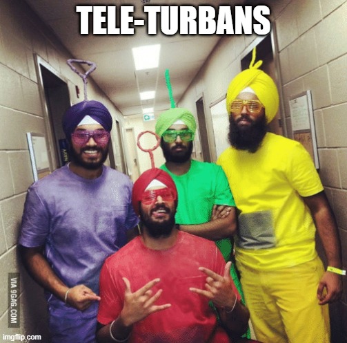 Wonder if the Purple One is Gay? | TELE-TURBANS | image tagged in parody | made w/ Imgflip meme maker