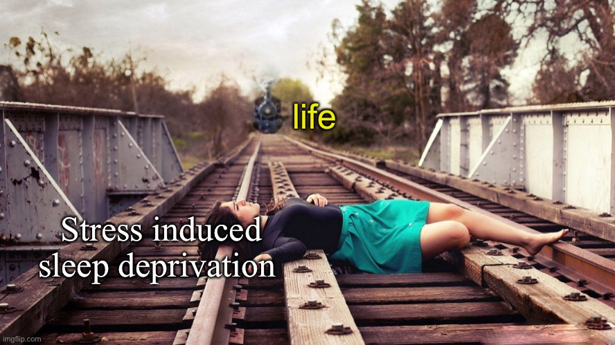 life Stress induced sleep deprivation | made w/ Imgflip meme maker