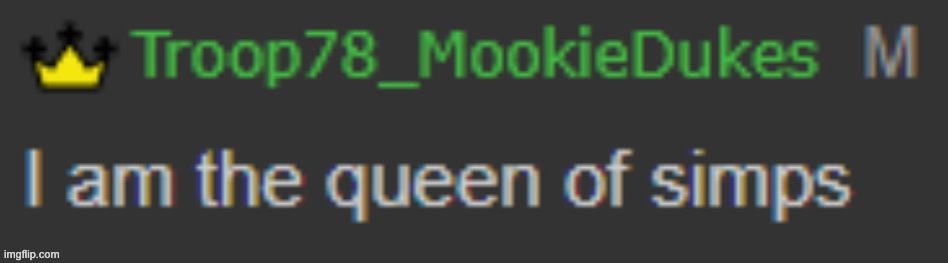 Queen of simps | image tagged in queen of simps | made w/ Imgflip meme maker