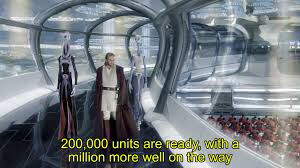 200,000 units are ready Blank Meme Template