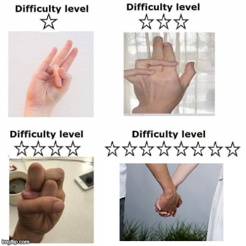 difficulty level funny | image tagged in difficulty level | made w/ Imgflip meme maker