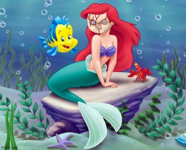 the little mermaid | image tagged in the little mermaid,ariel,chucky,childs play,costumes,mashup | made w/ Imgflip meme maker