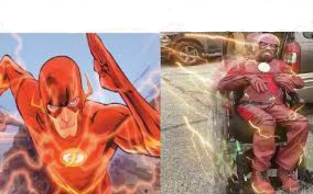 High Quality the flash vs the flash in a wheelchair Blank Meme Template
