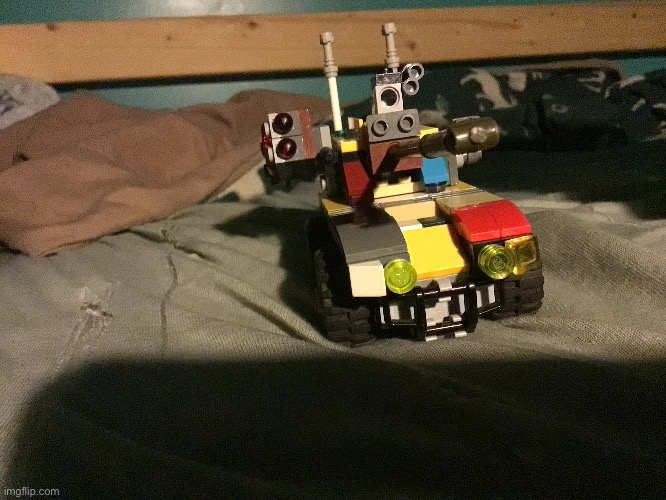 A lego infantry support vehicle I made and updated multiple times | image tagged in tonk,oh wow are you actually reading these tags | made w/ Imgflip meme maker