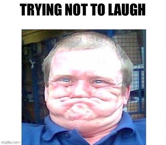 Trying not to laugh | image tagged in trying not to laugh | made w/ Imgflip meme maker