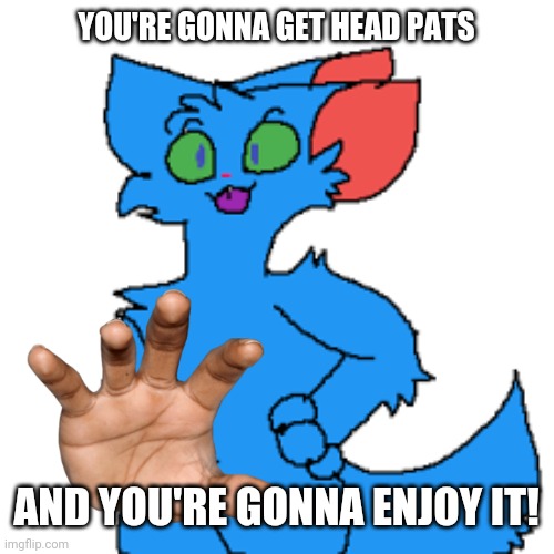 You're gonna get head pats and you're gonna enjoy it! | YOU'RE GONNA GET HEAD PATS; AND YOU'RE GONNA ENJOY IT! | image tagged in you're beautiful and i love you,you're amazing,wholesomeness,i'll find you and head pat you in your sleep | made w/ Imgflip meme maker