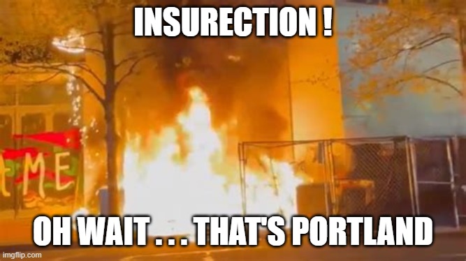 INSURECTION ! OH WAIT . . . THAT'S PORTLAND | made w/ Imgflip meme maker