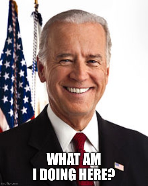 Joe Biden Meme | WHAT AM I DOING HERE? | image tagged in memes,joe biden | made w/ Imgflip meme maker