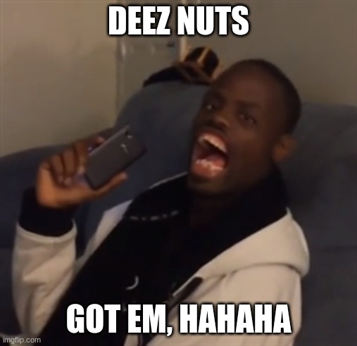 GOT EM | DEEZ NUTS GOT EM, HAHAHA | image tagged in got em | made w/ Imgflip meme maker