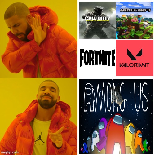 Among Us Hotline | image tagged in memes,drake hotline bling | made w/ Imgflip meme maker