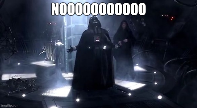 Vader nooooooooo | NOOOOOOOOOOO | image tagged in vader nooooooooo | made w/ Imgflip meme maker