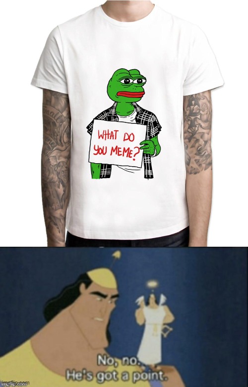 what do you meme | image tagged in no no hes got a point | made w/ Imgflip meme maker