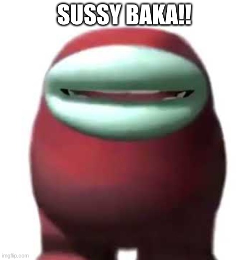 Amogus Sussy | SUSSY BAKA!! | image tagged in amogus sussy | made w/ Imgflip meme maker