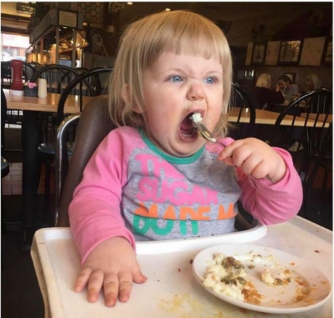 High Quality baby eating Blank Meme Template
