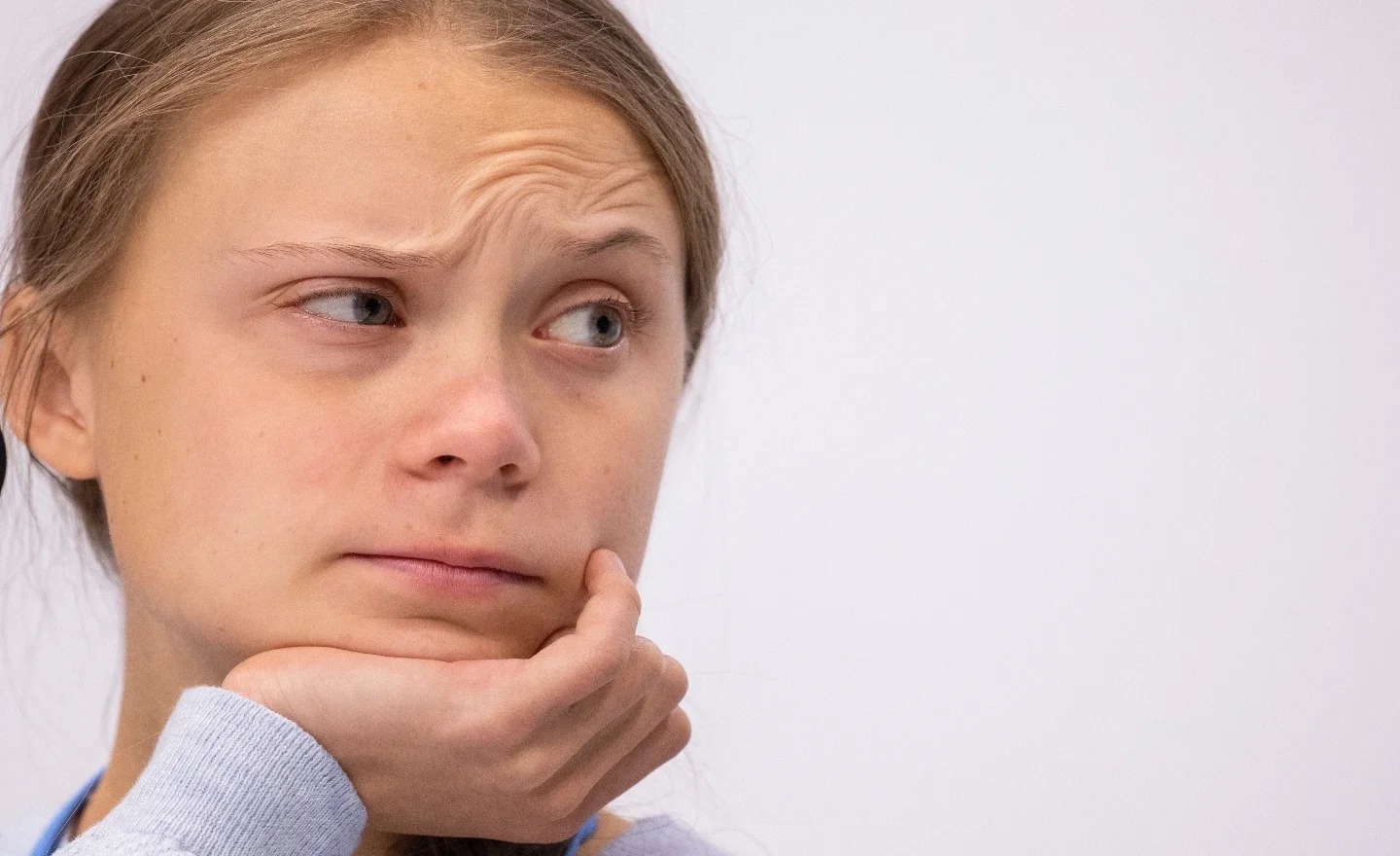 High Quality sceptical Greta Thunberg Blank Meme Template