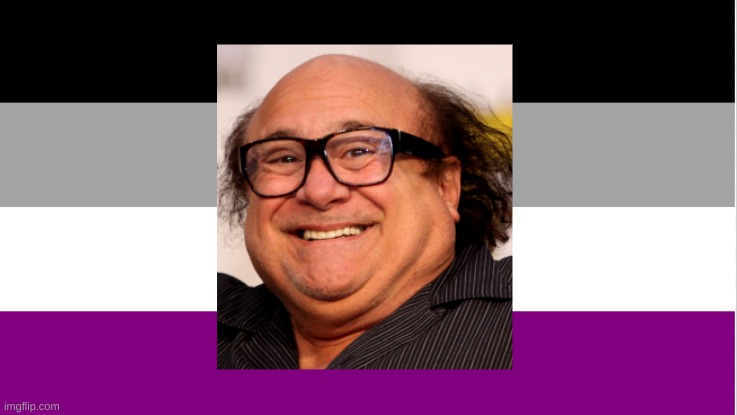 danny devito asexual | image tagged in lgbtq | made w/ Imgflip meme maker