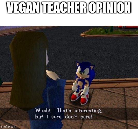 VEGAN TEACHER OPINION | made w/ Imgflip meme maker