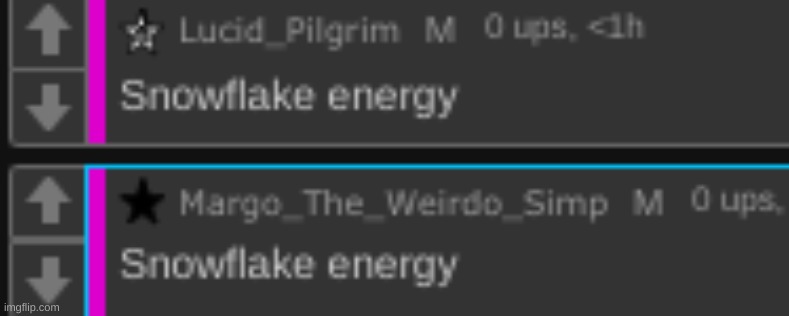 snowflake energy | made w/ Imgflip meme maker