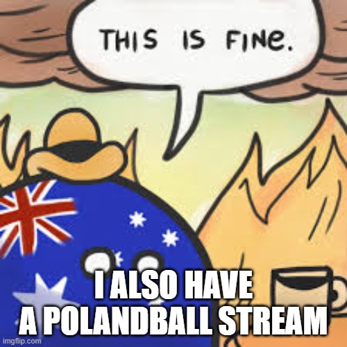 oops. | I ALSO HAVE A POLANDBALL STREAM | image tagged in australia that aint fine | made w/ Imgflip meme maker