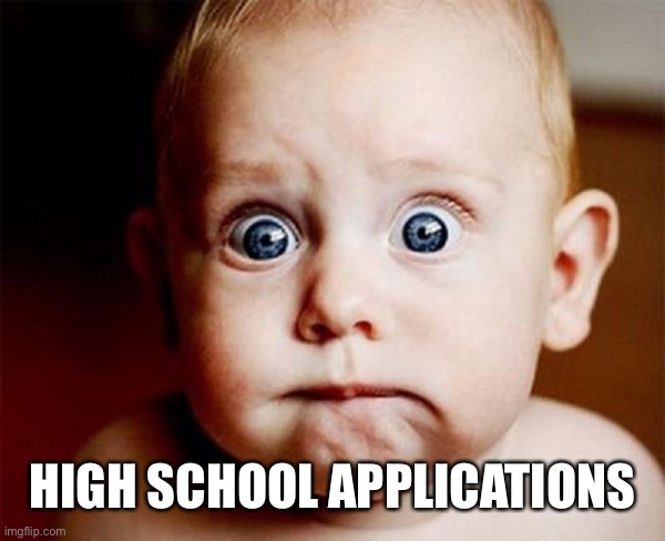 oops | HIGH SCHOOL APPLICATIONS | image tagged in oops | made w/ Imgflip meme maker