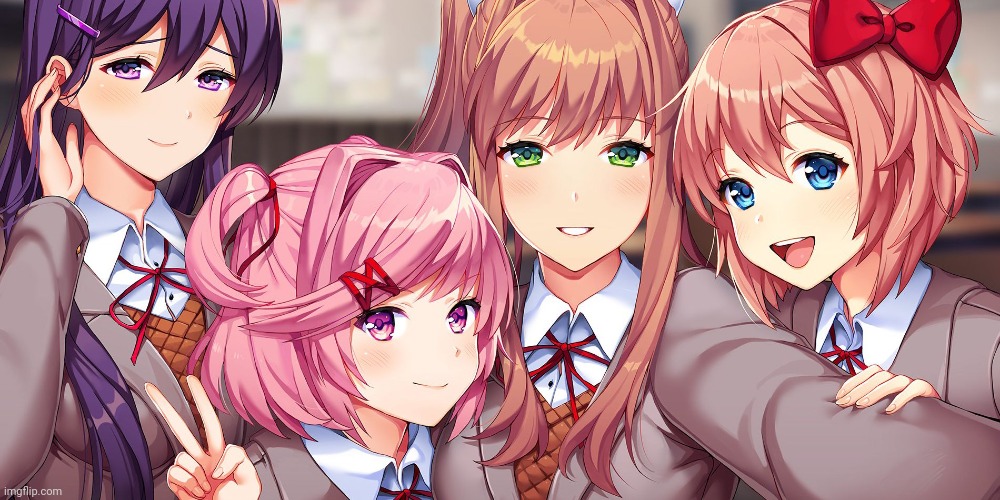 DDLC Plus Selfie thingy | image tagged in ddlc plus selfie thingy | made w/ Imgflip meme maker