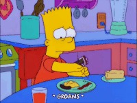 Bart Simpson groans Blank Meme Template
