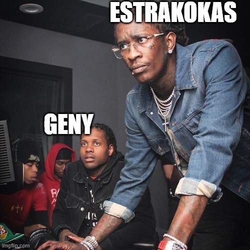 Un día más carreando el stream | ESTRAKOKAS; GENY | image tagged in epic seven,genyusgg | made w/ Imgflip meme maker