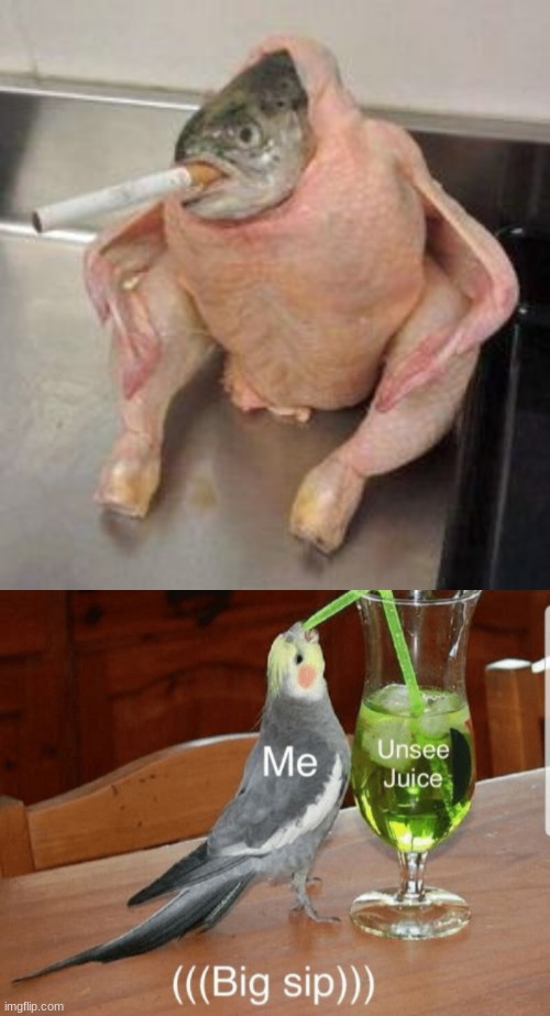 That chicken is smoakin' | image tagged in unsee juice | made w/ Imgflip meme maker