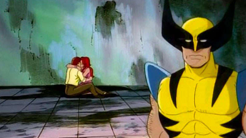 Sad Wolverine Seeing Jean Grey and Cyclops Kiss Blank Meme Template